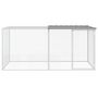 Voir la diapositive 3 : VIDAXL Poulailler avec toit gris clair 203x98x90 cm acier galvanise