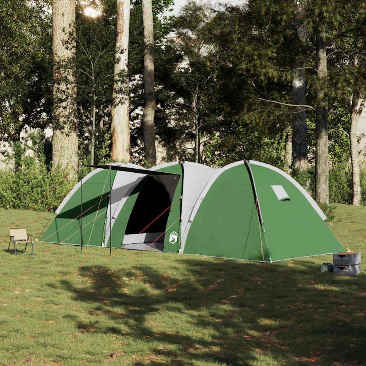 VIDAXL Tente familiale a dome 8 personnes vert impermeable