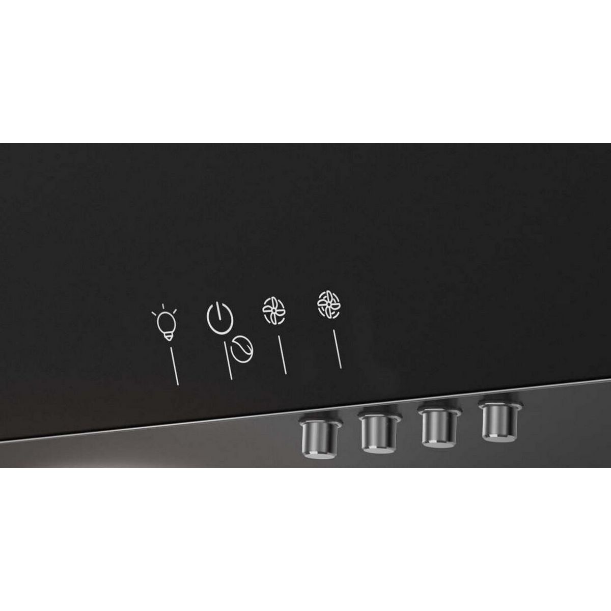 Indesit Hotte décorative inclinée 80cm 647m3/h verre/noir - ihvp83flmk