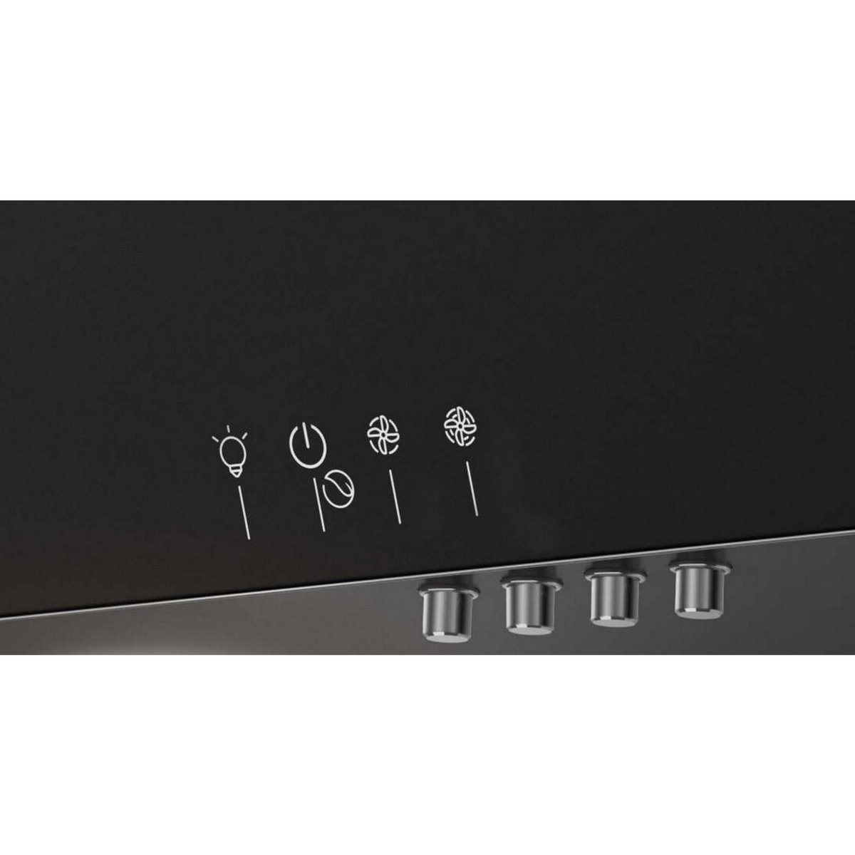 Indesit Hotte décorative inclinée 80cm 647m3/h verre/noir - ihvp83flmk
