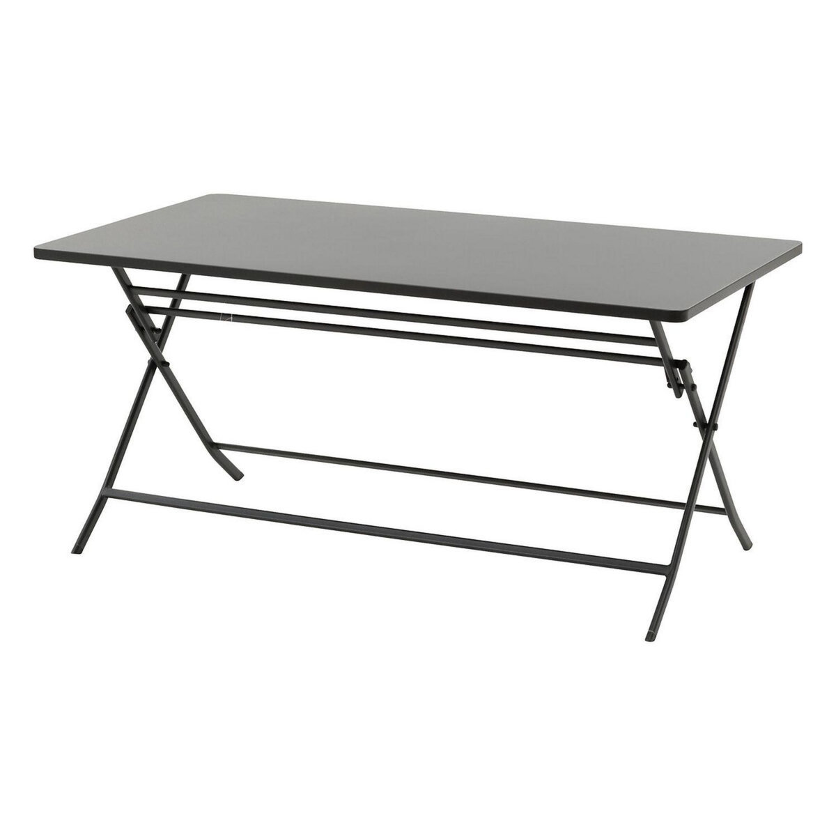 HESPERIDE Table de jardin pliante rectangulaire 6 places GREENSBORO - Gris graphite