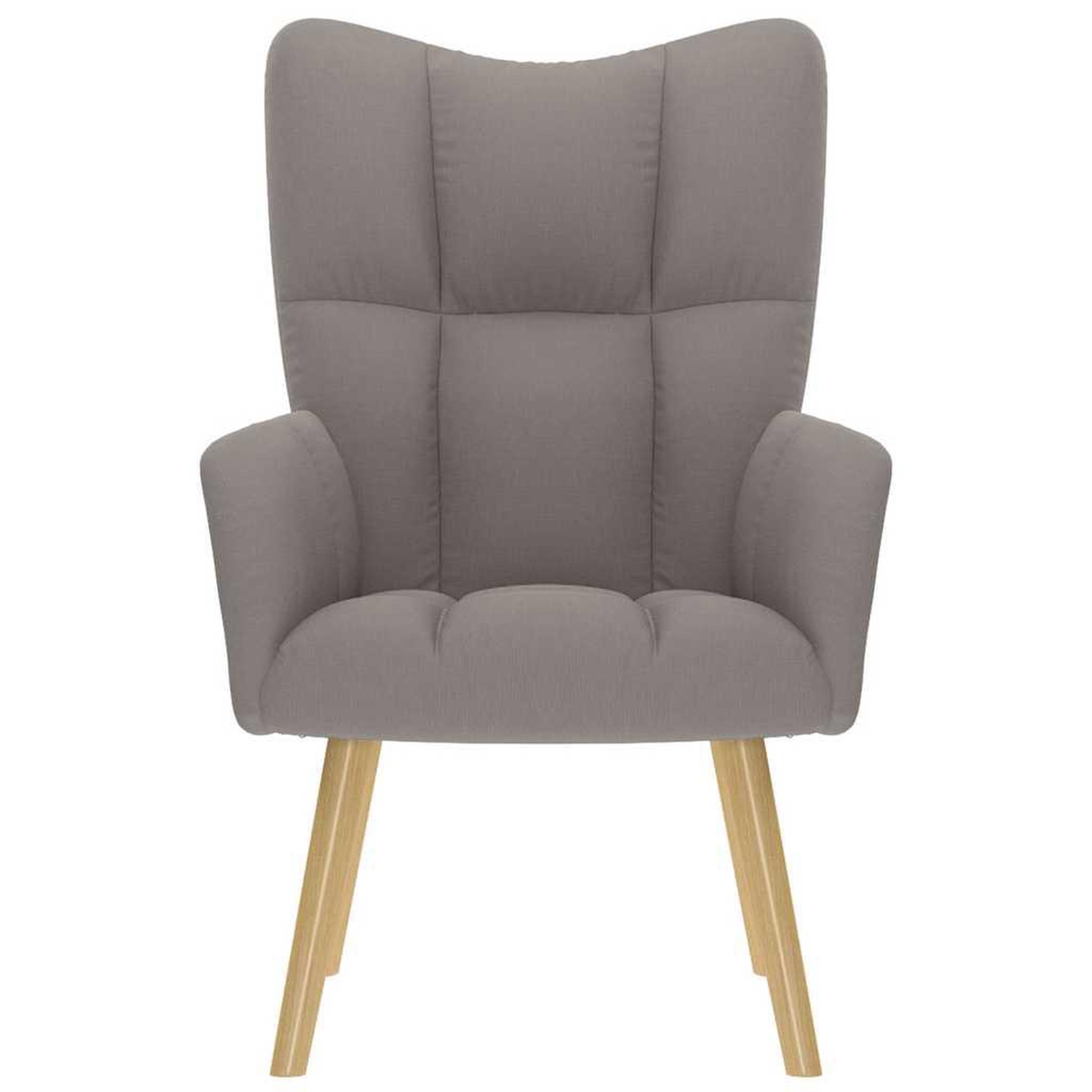 Voir la diapositive 4 : VIDAXL Chaise de relaxation Taupe Tissu