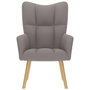 Voir la diapositive 4 : VIDAXL Chaise de relaxation Taupe Tissu