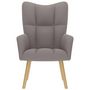 Voir la diapositive 4 : VIDAXL Chaise de relaxation Taupe Tissu