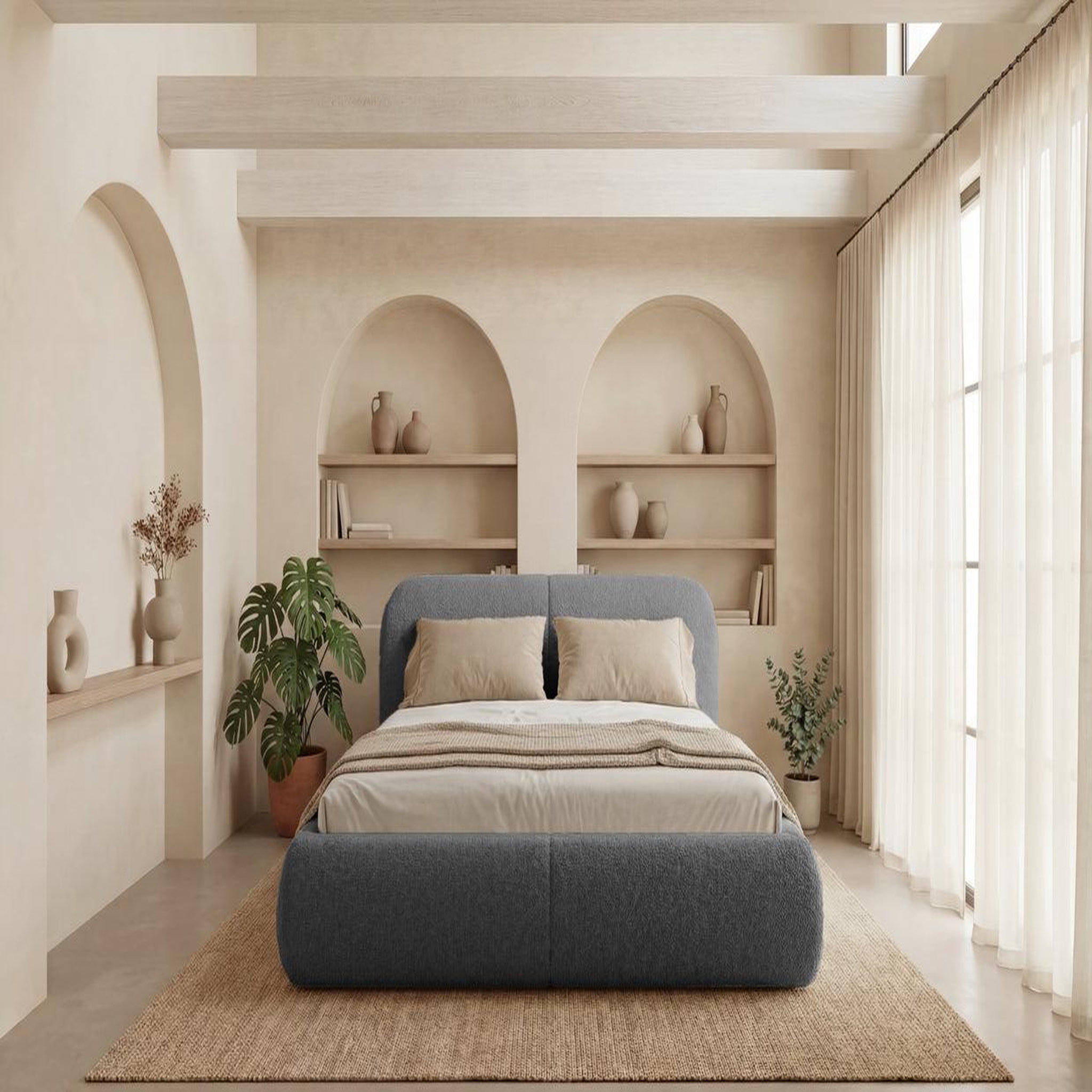 Voir la diapositive 3 : CASANOVA PARIS Delora - lit coffre tissu chenille