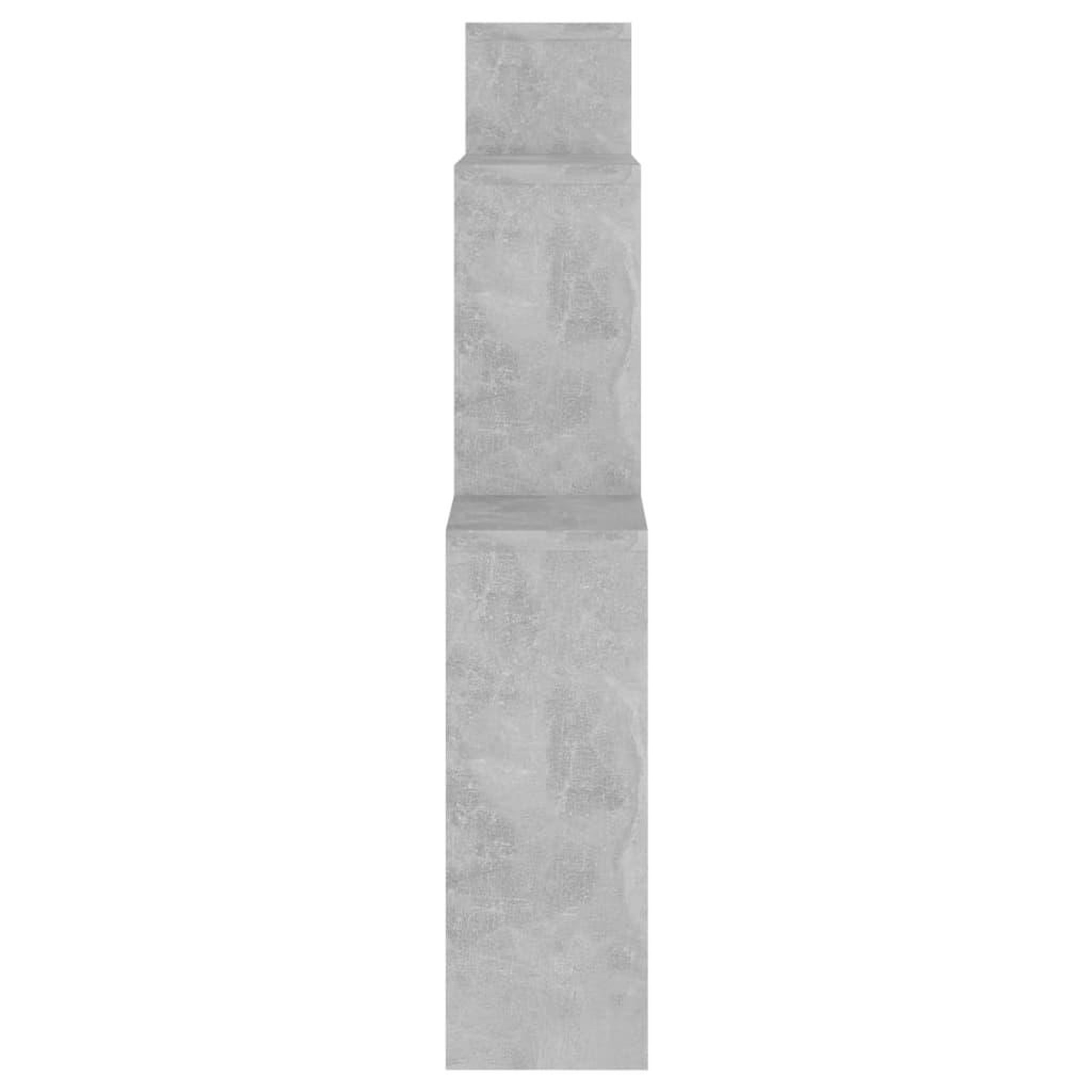 Voir la diapositive 4 : VIDAXL Etagere murale cube Gris beton 80x15x78,5 cm Bois d'ingenierie
