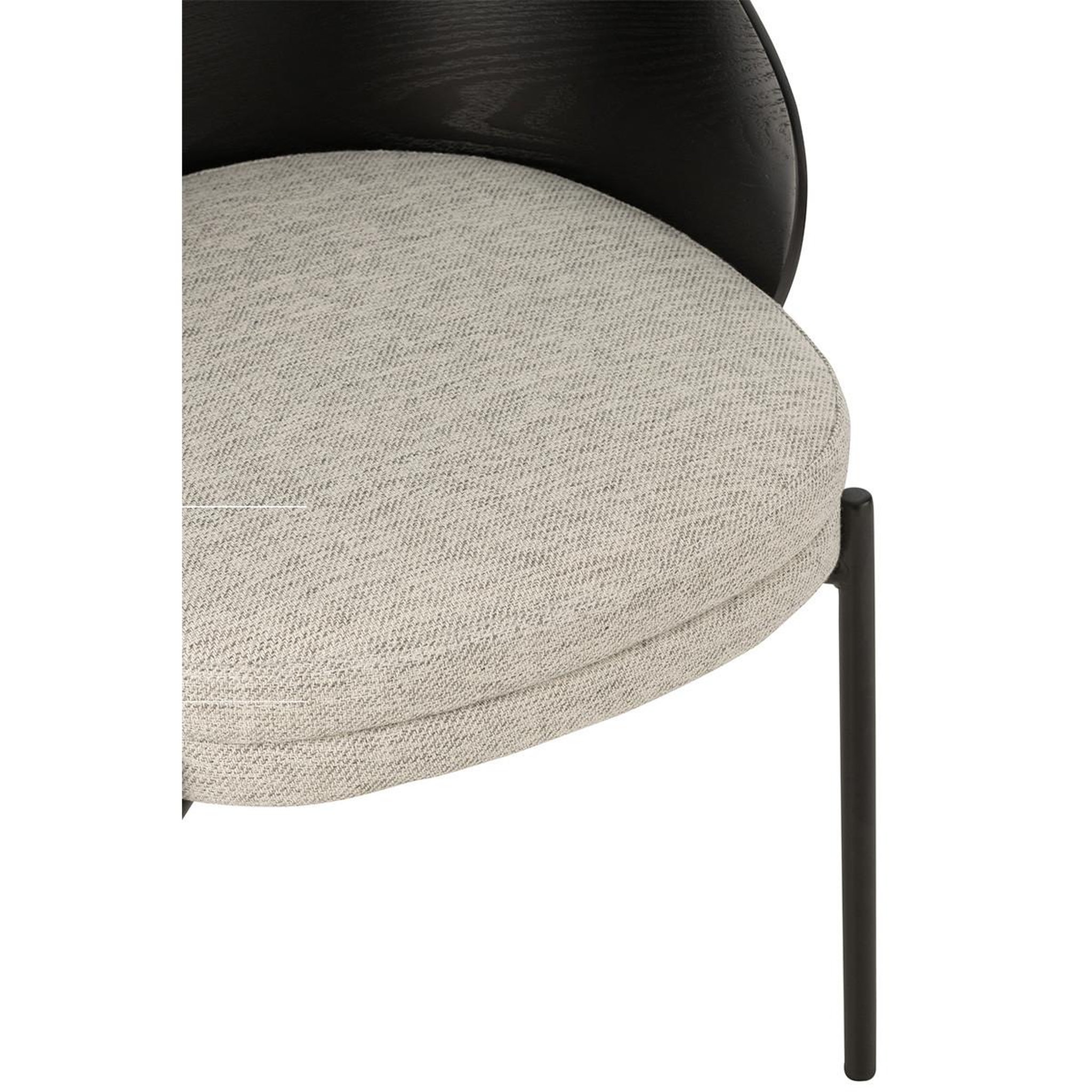 Voir la diapositive 6 : J-LINE Chaise design  lone  74cm noir & gris