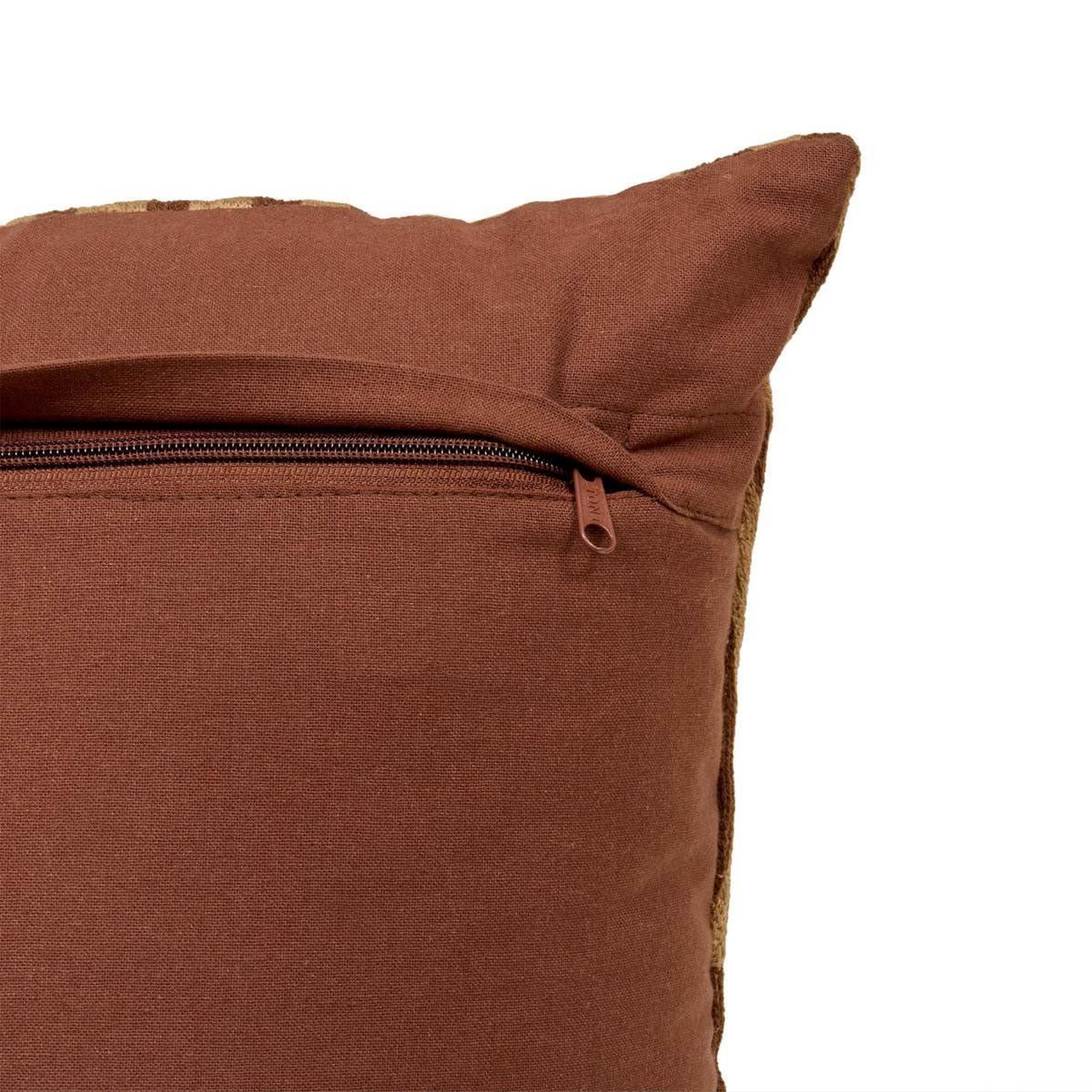 Voir la diapositive 3 : ATMOSPHERA Coussin déco brodé  hary  45x45cm marron