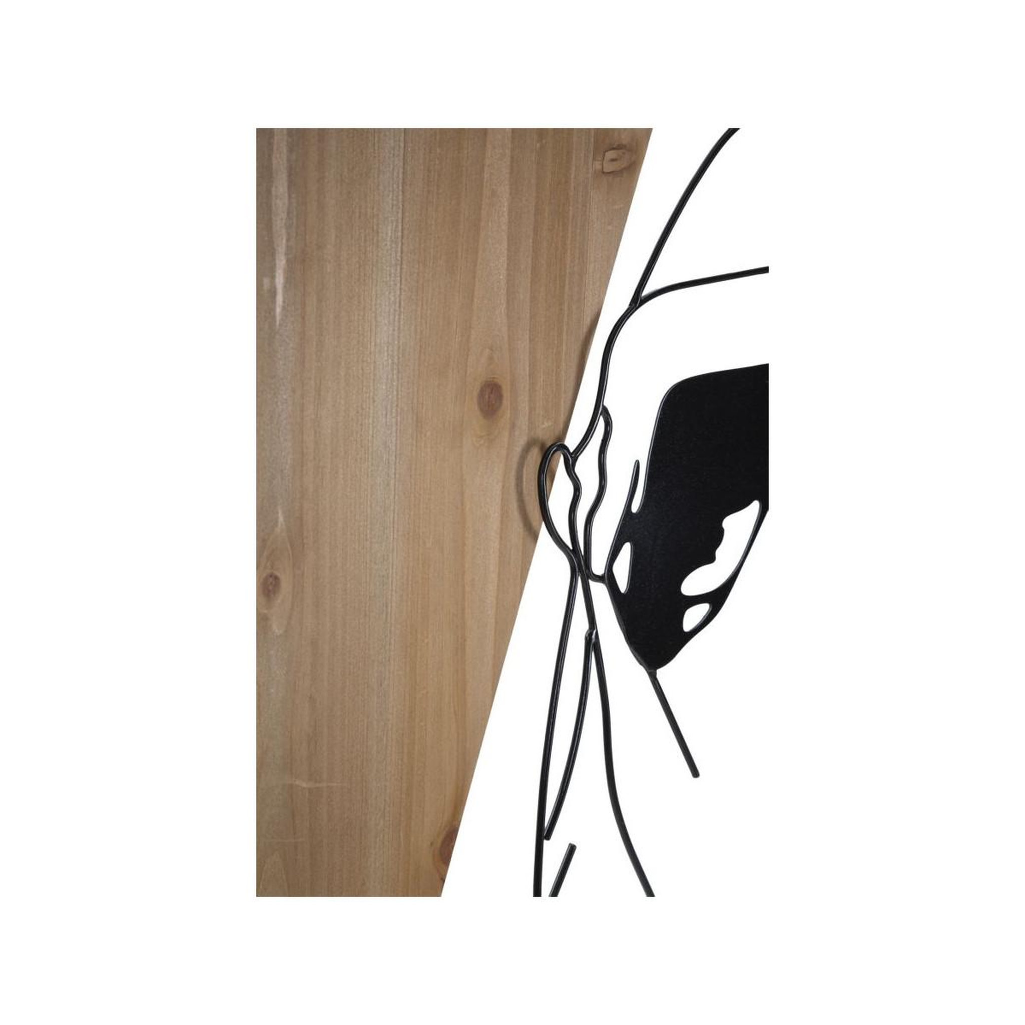 Voir la diapositive 3 : Paris Prix Décoration murale encadrée  strips  90cm noir & naturel