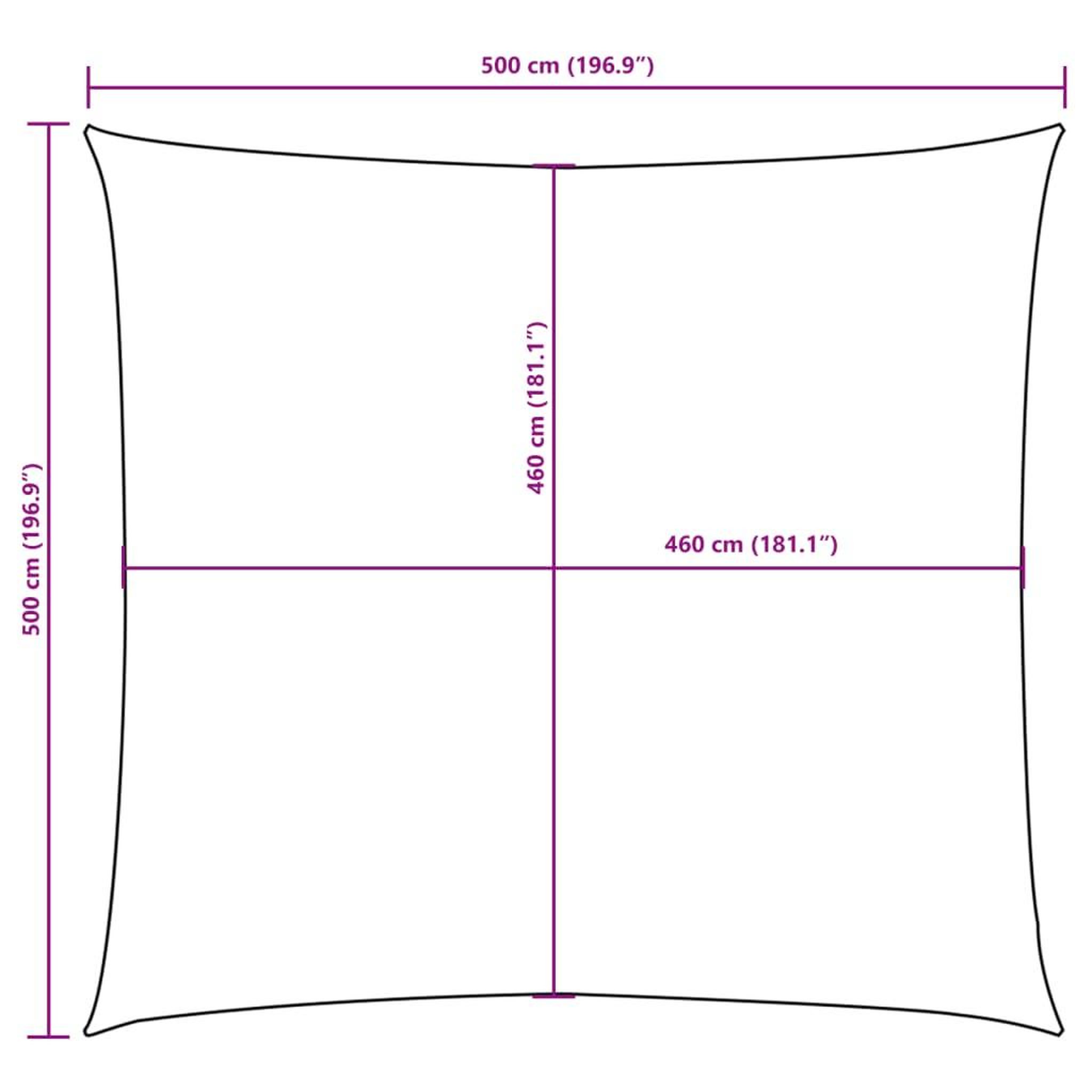 Voir la diapositive 6 : VIDAXL Voile de parasol tissu oxford carre 5x5 m creme