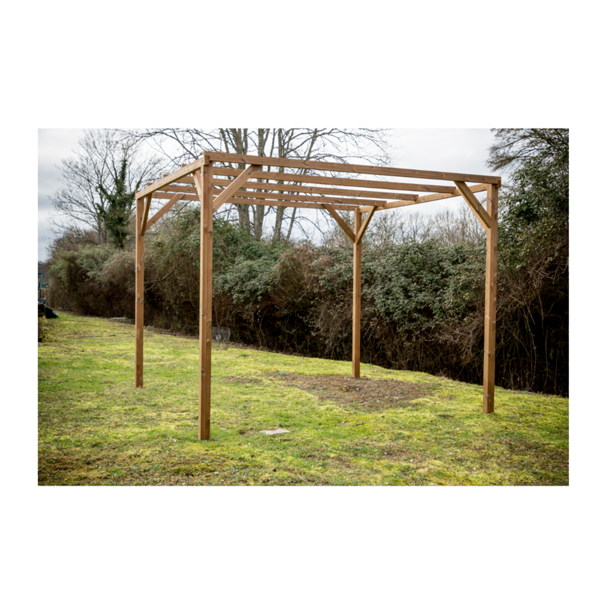 Hisense Pergola en bois thermo chauffé 8.88 m² sans couverture - th3030