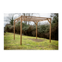 Voir la diapositive 4 : Hisense Pergola en bois thermo chauffé 8.88 m² sans couverture - th3030