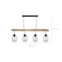 Voir la diapositive 4 : MAISON PAVANE Suspension en bois et métal 4 lampes-Clotilde