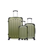 BLUESTAR BLUESTAR - LOT DE 3 - Valises grand format, cabine et cabine XXS MADRID. Coloris disponibles : Beige, Noir, Gris, Rose, Bleu