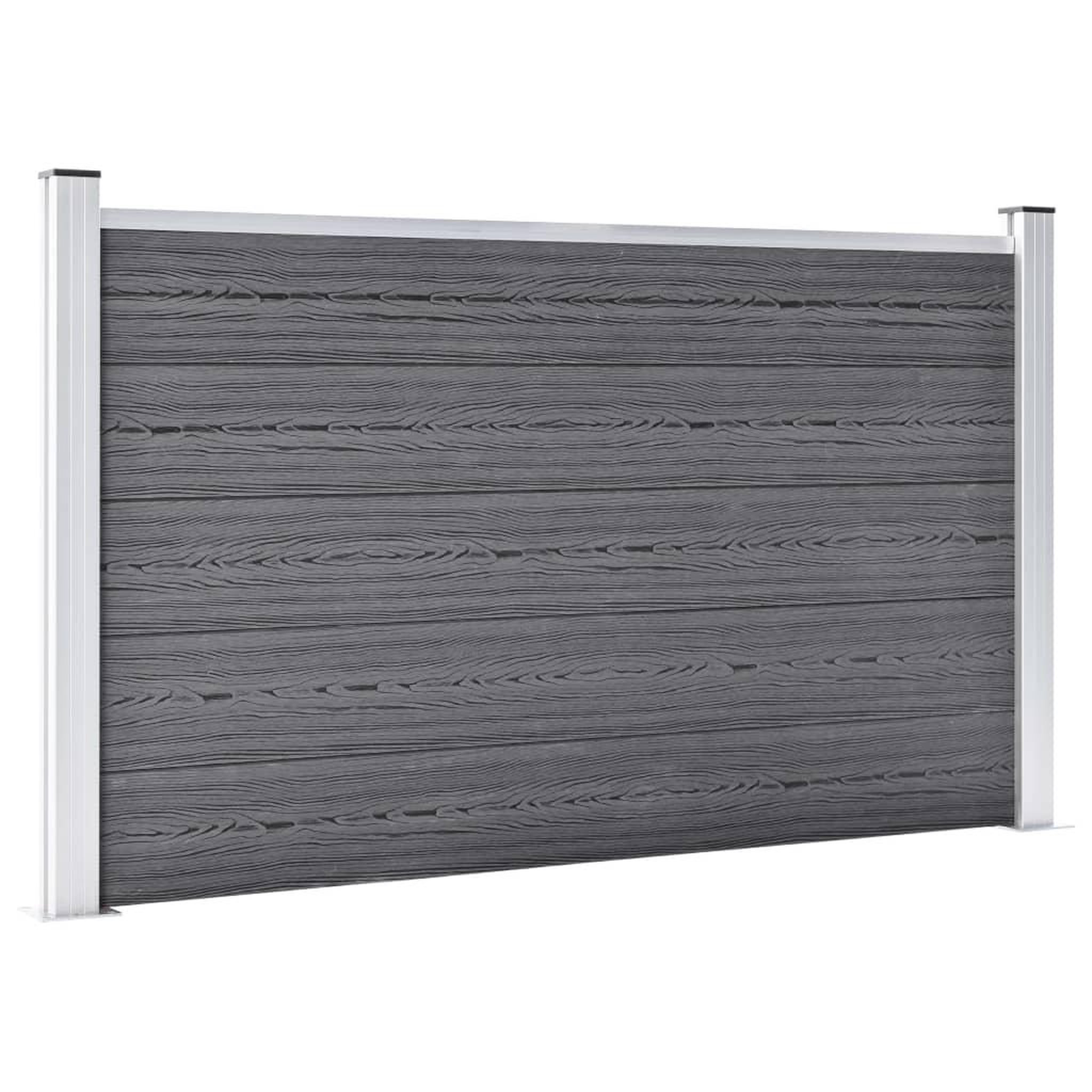 Voir la diapositive 2 : VIDAXL Cloture de jardin WPC 872x106 cm Gris
