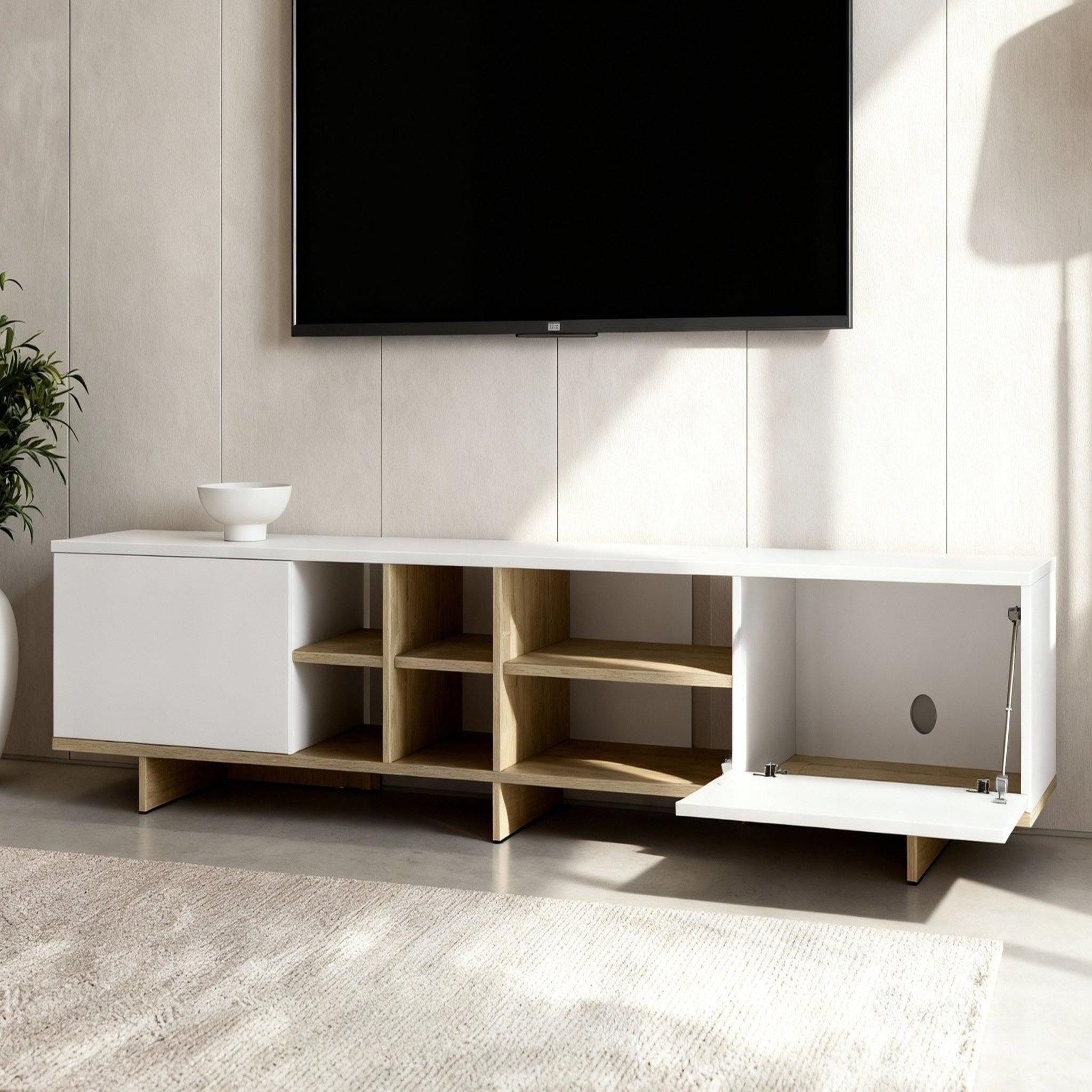 Voir la diapositive 6 : CASANOVA PARIS Calyo - meuble tv 2 portes 230cm en mélamine