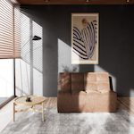 LISA DESIGN Alya - canapé 2 places en simili. Coloris disponibles : Orange, Noir, Marron, Beige