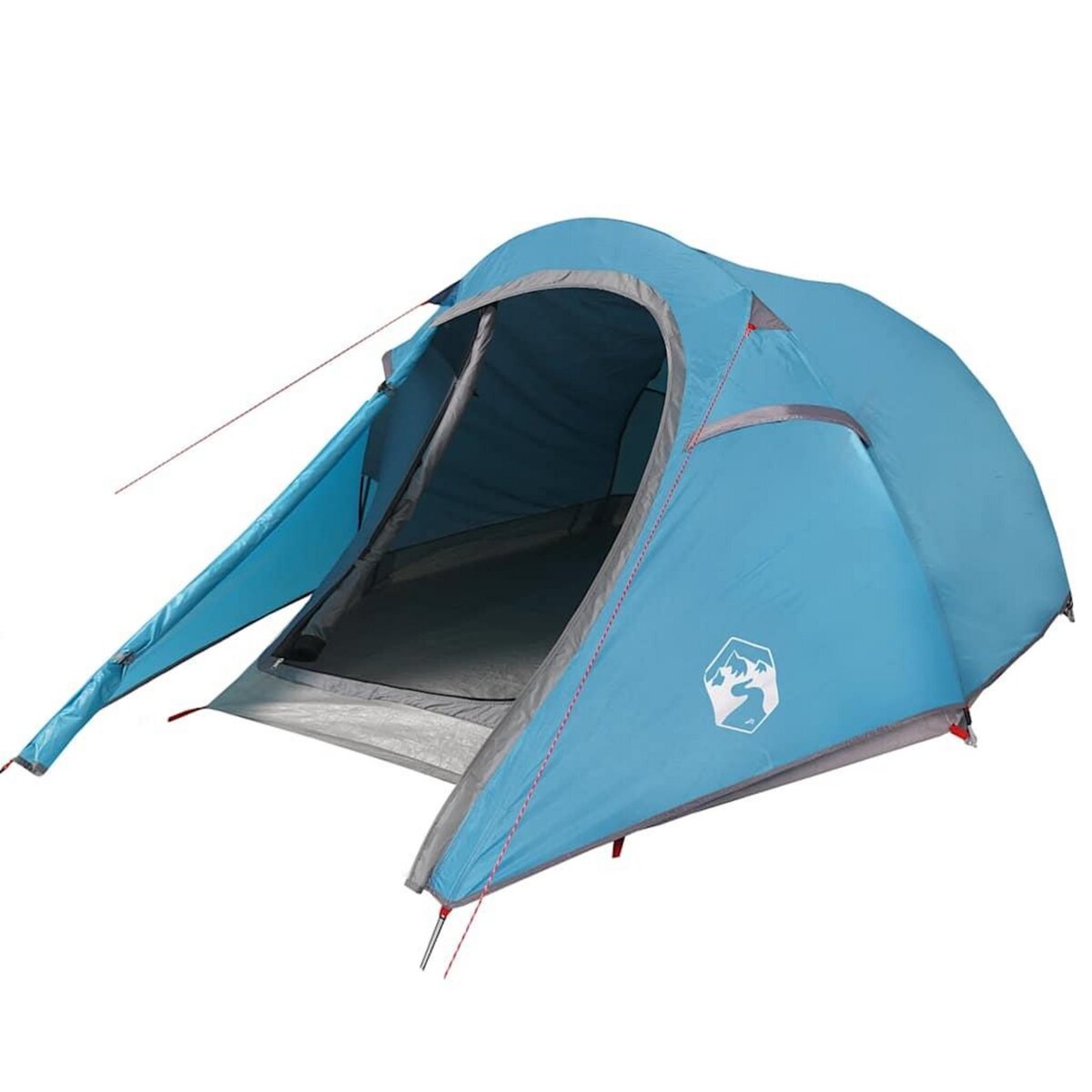 VIDAXL Tente de camping tunnel 2 personnes bleu impermeable