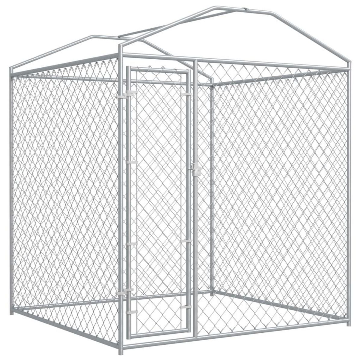 VIDAXL Chenil d'exterieur avec toit pour chiens 193x193x225 cm