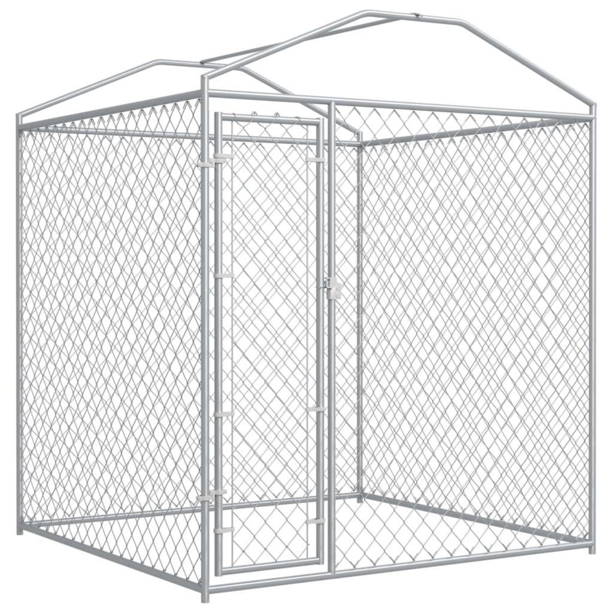 VIDAXL Chenil d'exterieur avec toit pour chiens 193x193x225 cm