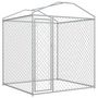 Voir la diapositive 2 : VIDAXL Chenil d'exterieur avec toit pour chiens 193x193x225 cm