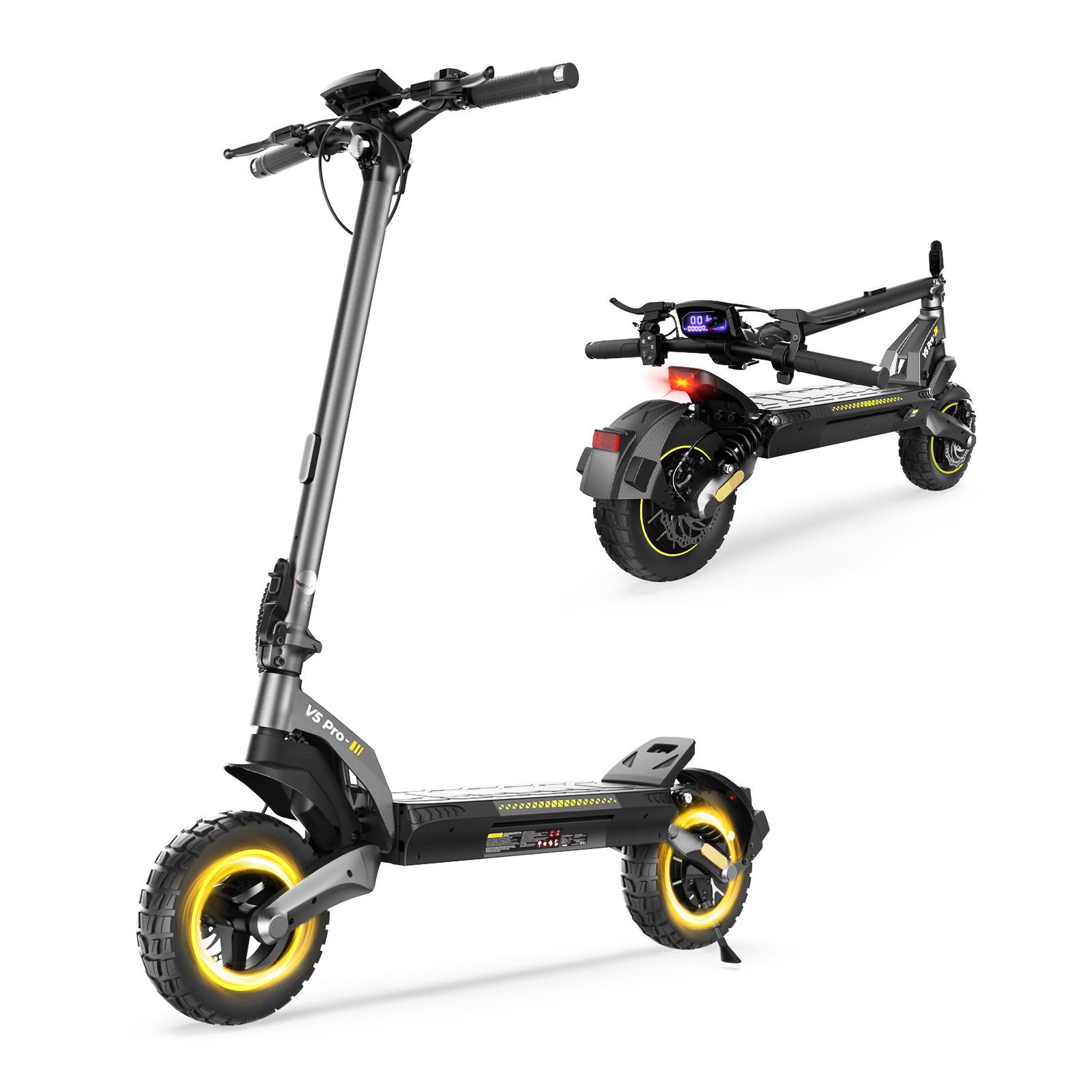 Voir la diapositive 2 : ISCOOTER Trottinette électrique iScooter V5Pro, batterie 48 V 12,5 Ah, pneus tout-terrain 10 pouces, 20 km/h