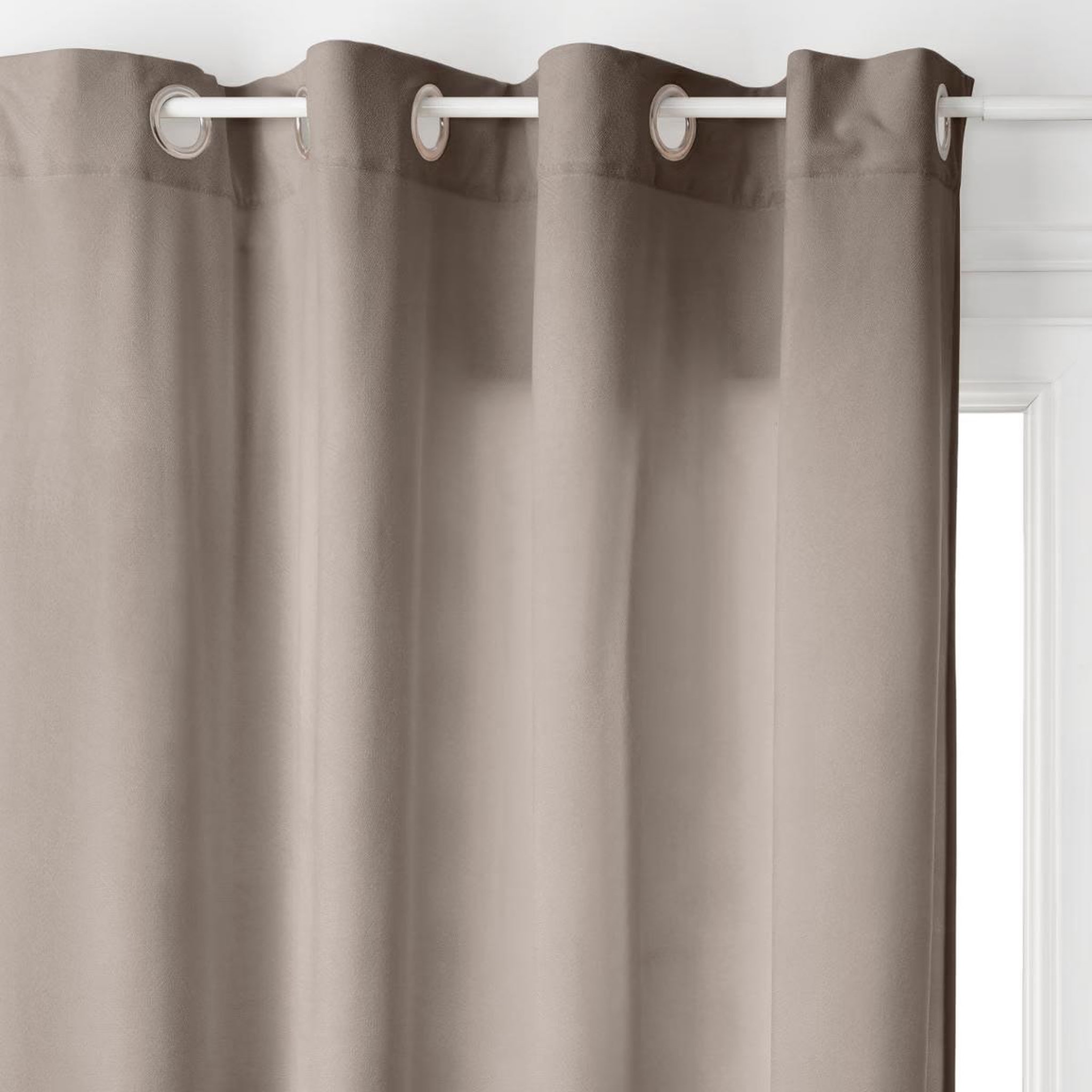 Voir la diapositive 2 : ATMOSPHERA Rideau tamisant  lilou  140x260cm taupe