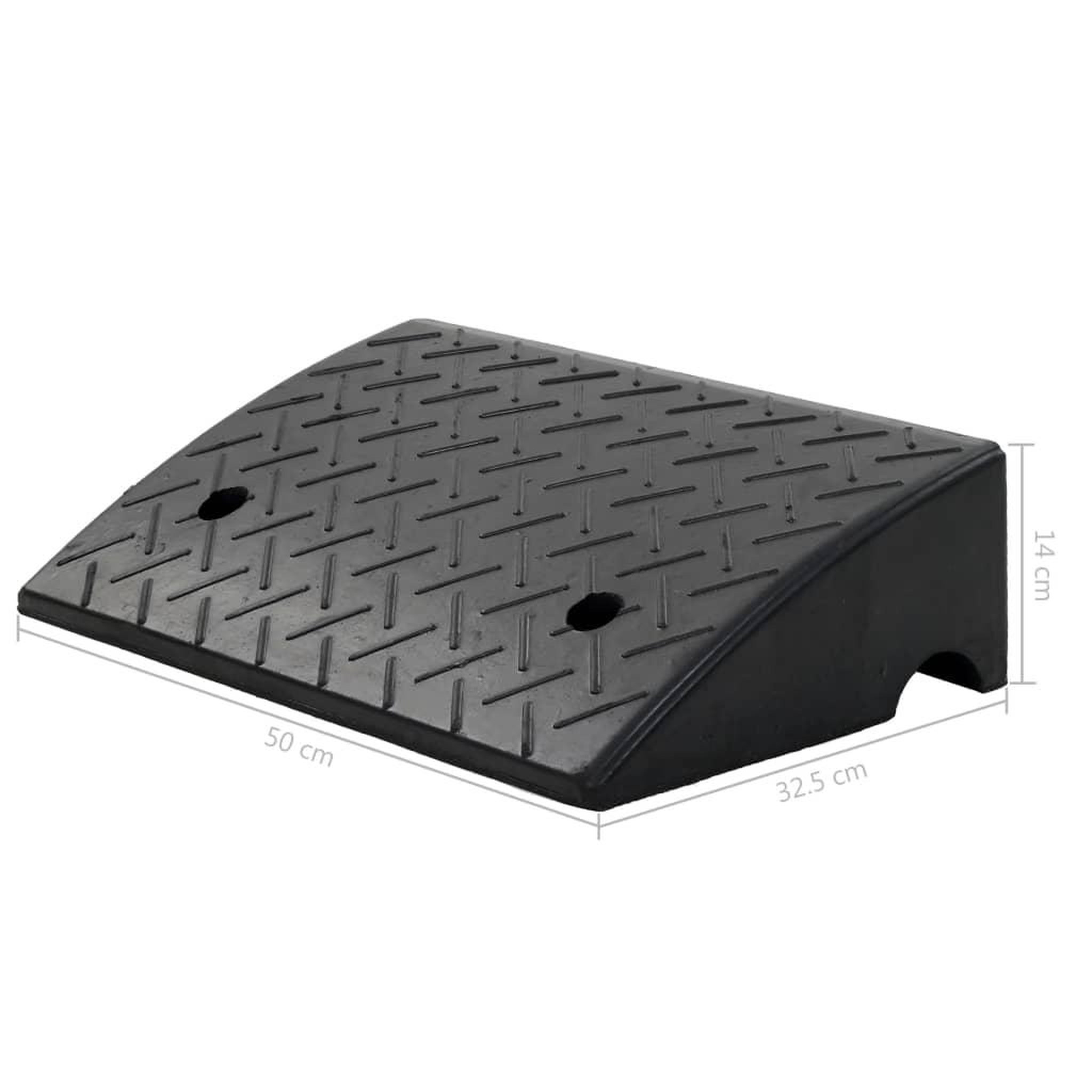 Voir la diapositive 4 : VIDAXL Rampe de bordure de trottoir Caoutchouc 50x32,5x14 cm