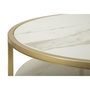Voir la diapositive 6 : Paris Prix Table Basse Effet Marbre  Sharon  75cm Blanc & Or