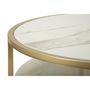 Voir la diapositive 6 : Paris Prix Table Basse Effet Marbre  Sharon  75cm Blanc & Or
