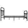 Voir la diapositive 4 : VIDAXL Cadre de lit sans matelas et tete de lit noir 160x200 cm metal