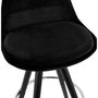 Voir la diapositive 6 : Paris Prix Tabouret de Bar Velours & Bois  Vinea  87cm Noir