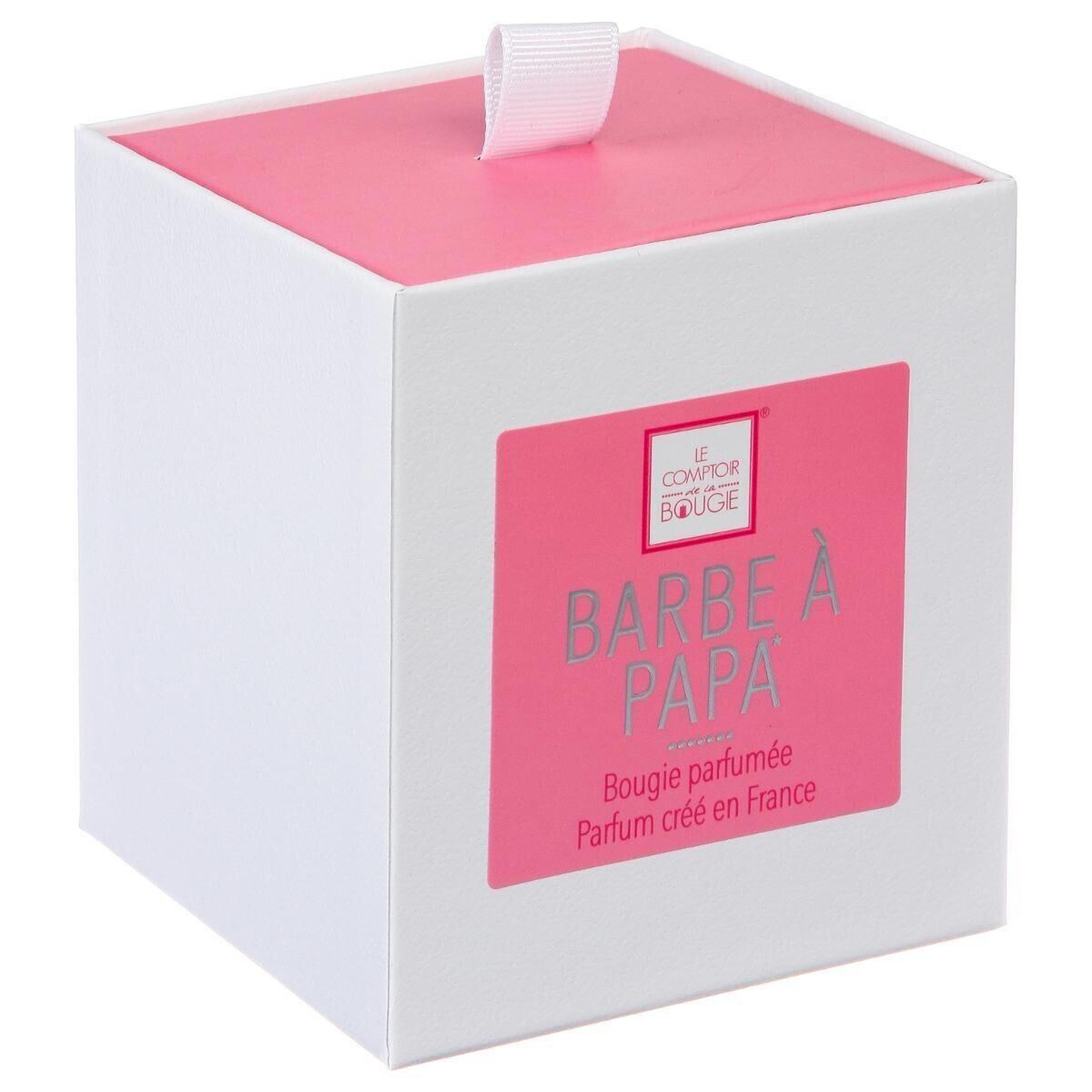 Voir la diapositive 2 : COMPTOIR DE LA BOUGIE Bougie parfumée  elea  190g barbe à papa