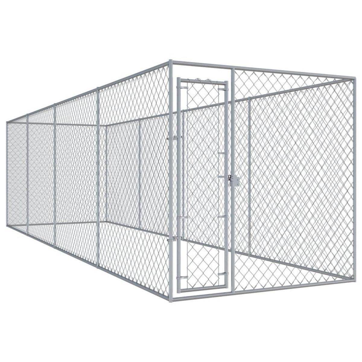 VIDAXL Chenil d'exterieur pour chiens 760x192x185 cm