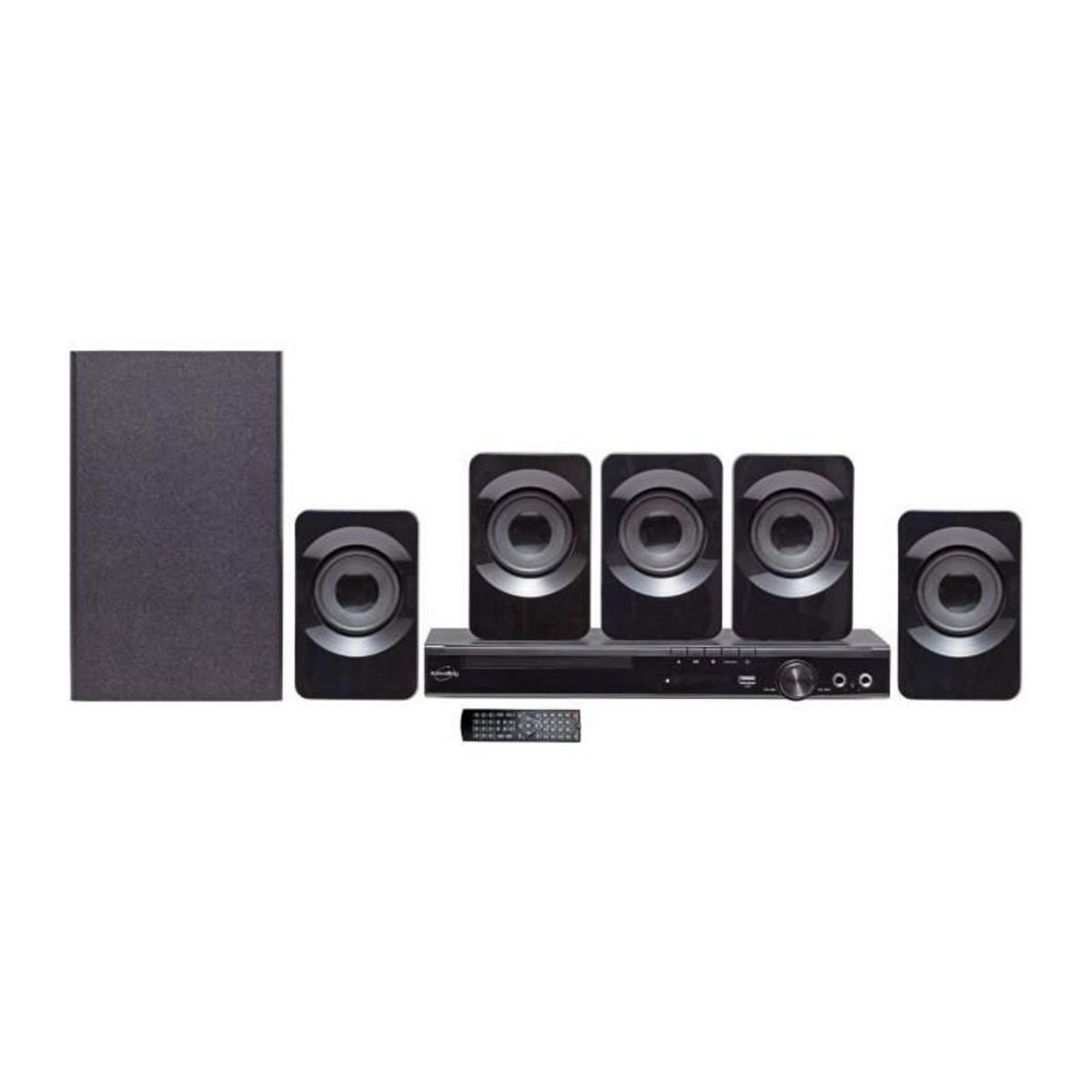 Inovalley Home cinéma 5.1 avec caisson de basse - INOVALLEY - Bluetooth - Fonction lecteur DVD