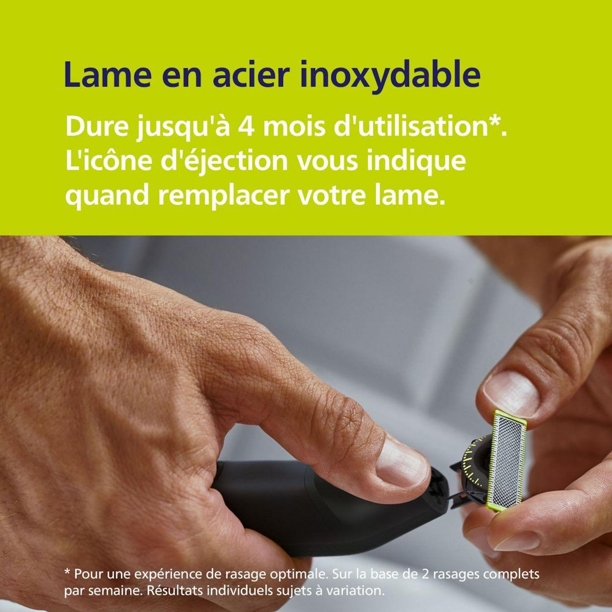 Philips Tondeuse multi usages OneBlade QP6542/15, molette réglable, 14 hauteurs de coupe, précision 0,4 mm, autonomie 90 mn