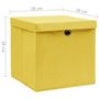 Voir la diapositive 6 : VIDAXL Boîtes de rangement avec couvercles 10 pcs 28x28x28 cm Jaune