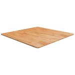 VIDAXL Dessus de table carre Marron clair90x90x1,5cm Bois chene traite