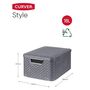 Voir la diapositive 6 : CURVER Curver Boîte de rangement avec couvercle Style M 18L Argente metallise