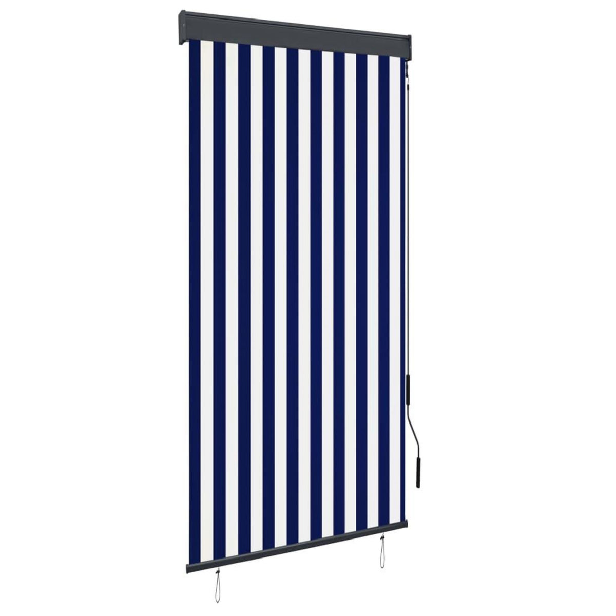 VIDAXL Store roulant d'exterieur 100x250 cm Bleu et blanc