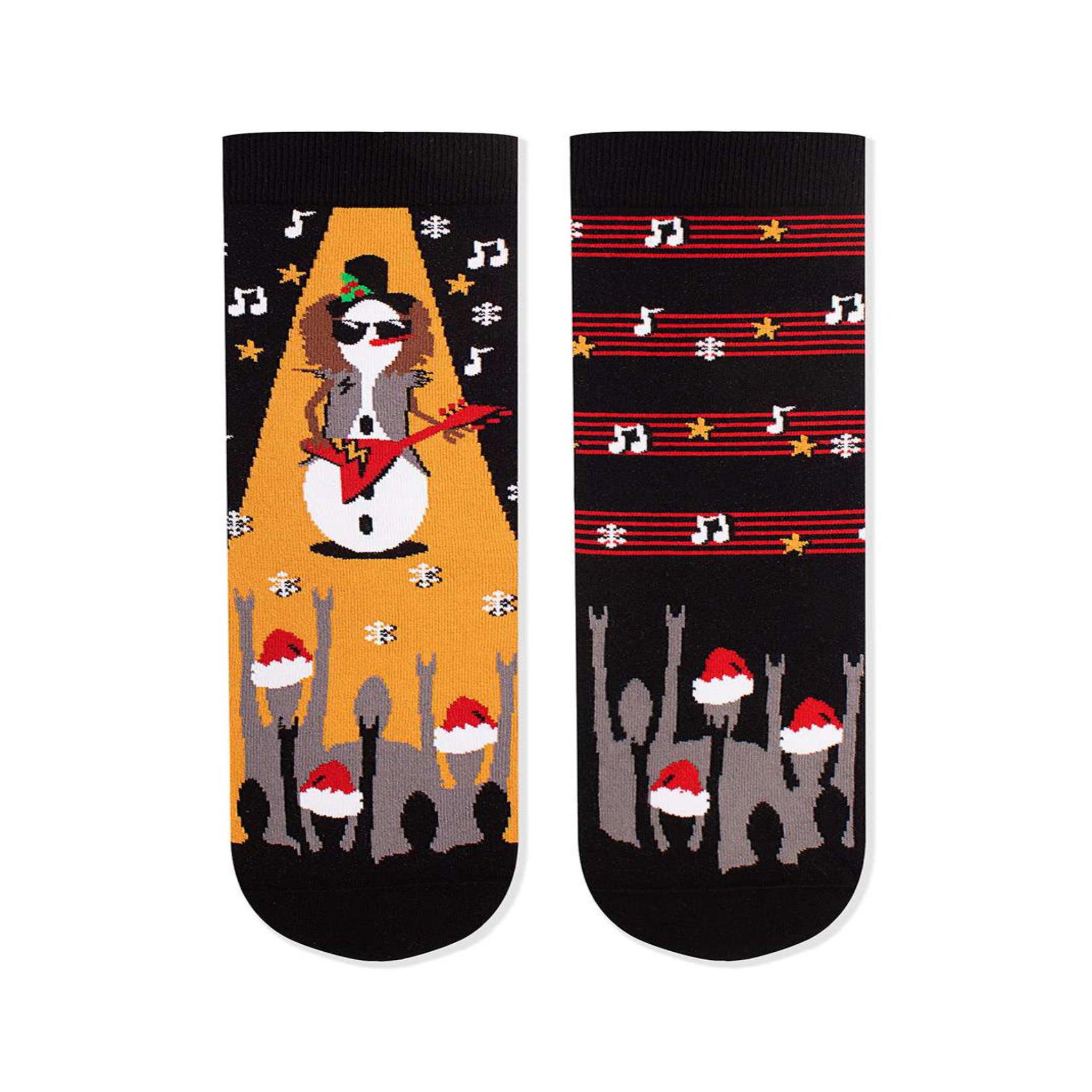 Voir la diapositive 2 : PIRIN HILL Chaussettes arty bonhomme de neige musicien