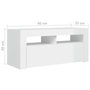 Voir la diapositive 6 : VIDAXL Meuble TV avec lumieres LED blanc brillant 90x35x40 cm