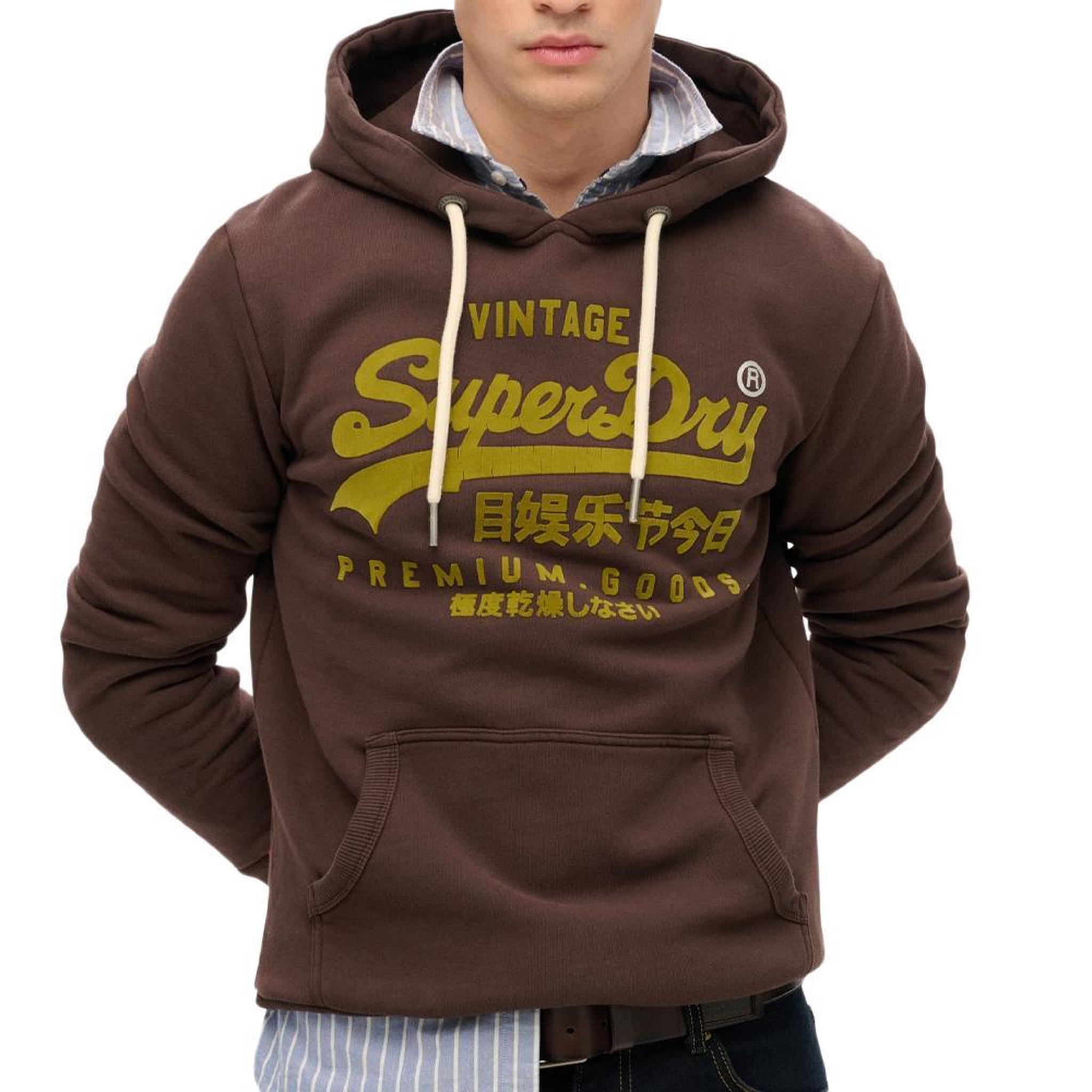 SUPERDRY Sweat Marron Homme Superdry Vl Tonal Relaxed. Coloris disponibles : Marron