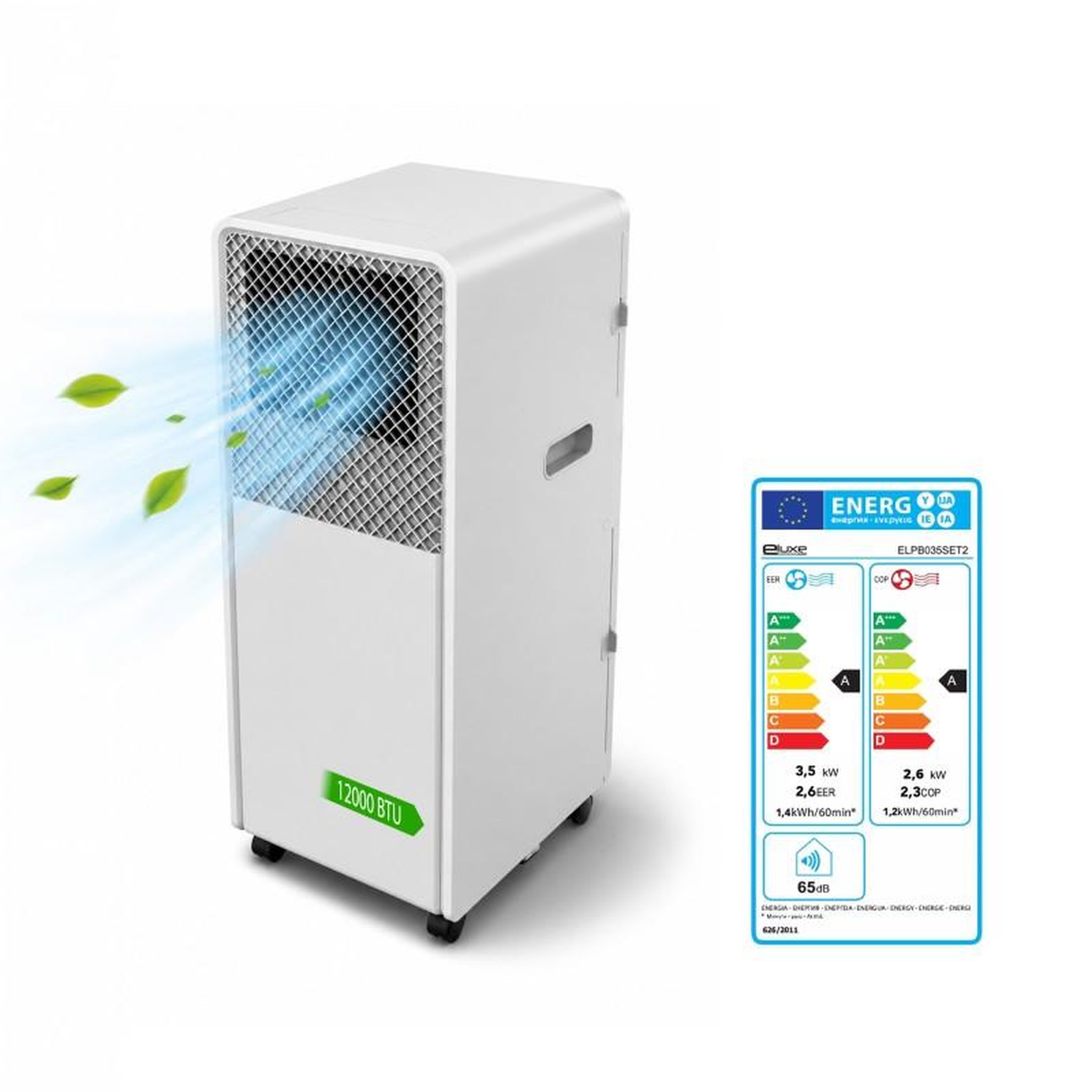 Voir la diapositive 2 : Climatiseur mobile 12000 btu - chaud/froid - pompe à chaleur