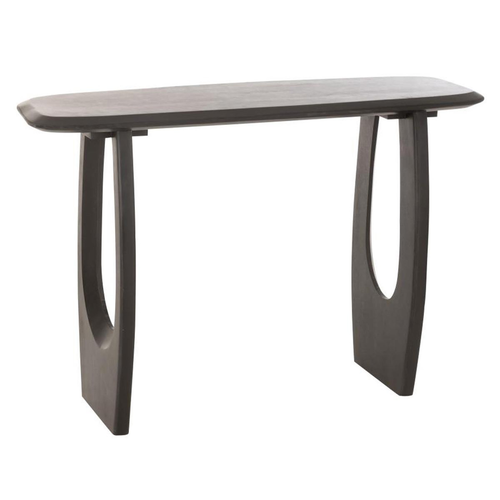 J-LINE Console design en bois  cave  120cm noir