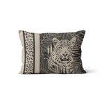 SOLEIL D'OCRE Coussin déco pur coton SAFARI, par Soleil d'Ocre. Coloris disponibles : Gris