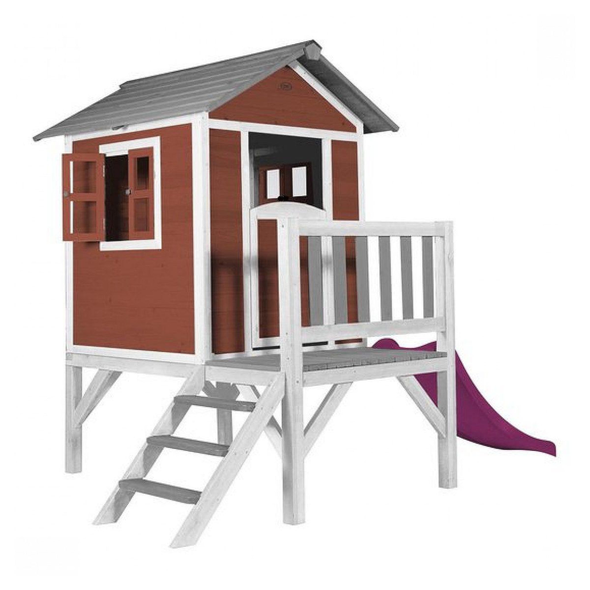 Axi House Maisonnette scandinavian rouge - toboggan violet
