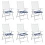 Voir la diapositive 4 : VIDAXL Coussins de chaise de jardin lot de 6 40x40x3 cm tissu