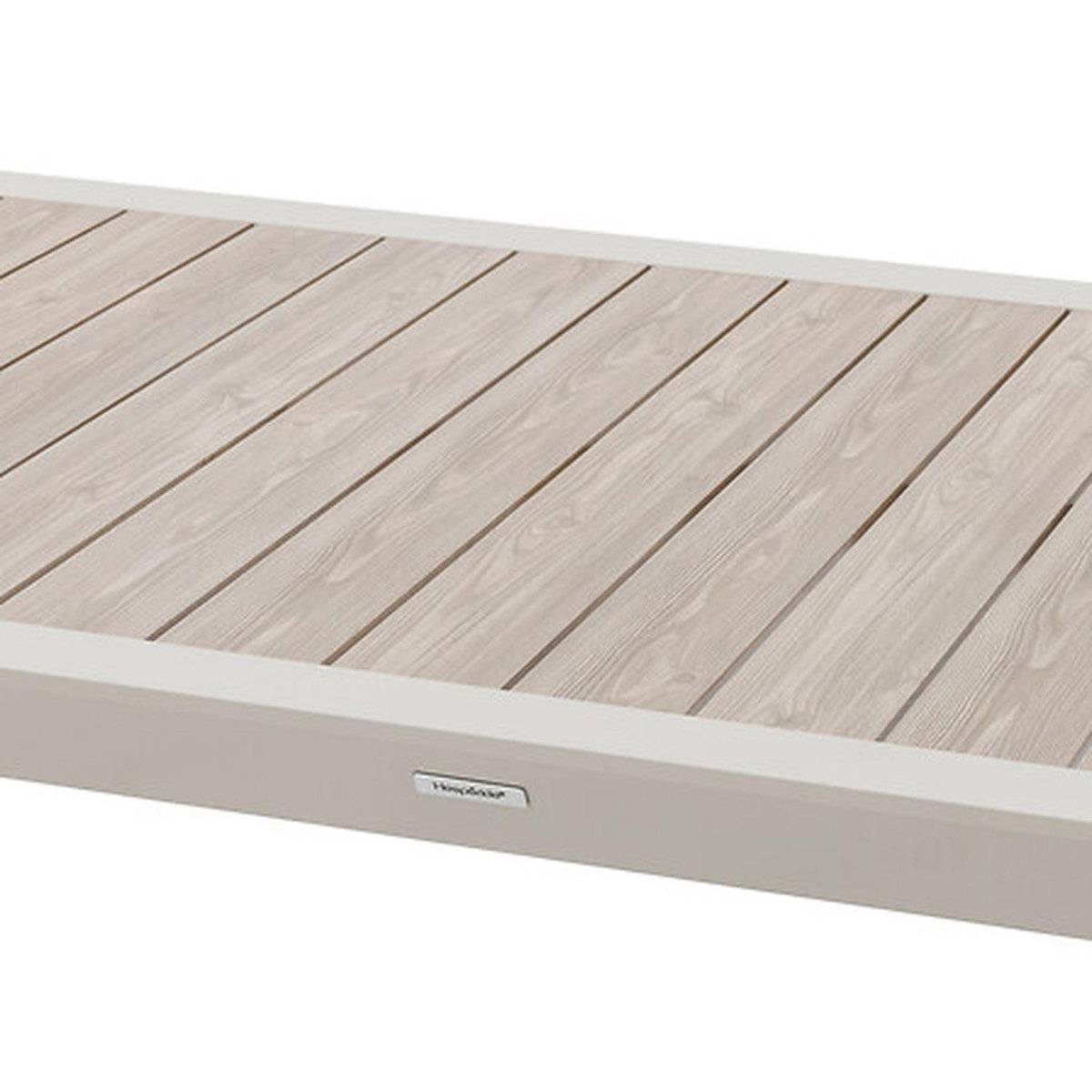 HESPERIDE Table de jardin fixe en aluminium effet bois 8 places EVASION