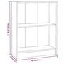 Voir la diapositive 6 : VIDAXL Bibliotheque Gris brillant 60x24x76 cm Bois d'ingenierie